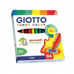 Marcadores Feltro Giotto Turbo Color 24 Cores