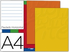 Caderno Escolar A4 Pautado Cores Sortidas 80Fls (Un)
