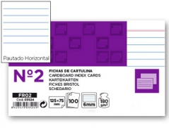 Fichas de Cartolina 75mmx125mm Pautado 180gr (Un)