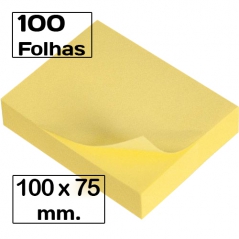 Bloco Notas Adesivo Amarelo (Post-it) 100mmx75mm (100fls)
