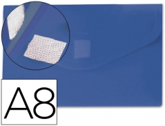 Bolsa Porta Documentos Azul A8 c/ Fecho (Un)$14