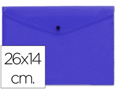 Bolsa Porta Documentos Azul 26x14cm c/ Mola (Un) $22