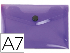 Bolsa Porta Documentos Violeta A7 c/ Mola (Un)$13