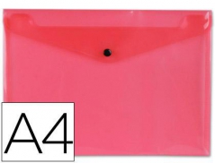 Bolsa Porta Documentos Rosa A4 c/ Mola (Un) $