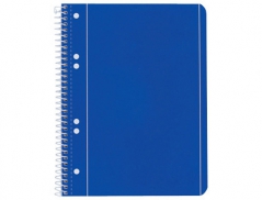 Caderno Espiral  A5 Pautado capa azul * AQ