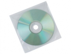 Envelopes Plástico c/ Janela 125x125mm p/ CD/ DVD Cx 50un - Transparente