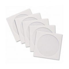Envelopes Papel c/ Janela 125x125mm p/ CD/ DVD Cx 50un - Branco