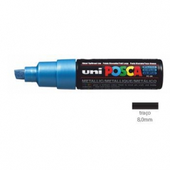 Marcador POSCA PC8K (8mm) Azul Metalico (Un)