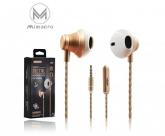 Auricular EJ-026 Vol / Mic 1.2M Jack 3.5mm - Dourado (Un)