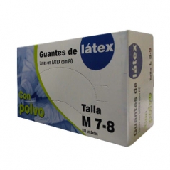 Luvas Latex Super Finas Tamanho (M) 100 (Un)