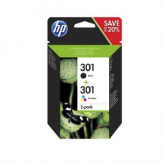 HP N9J72AE (Nº301) Pack 2 Tinteiros Preto e Cores Deskjet 1050/ 2050/ 3050 All-in-One Series