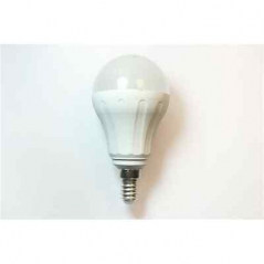 Lampada LED Casquilho Fino Forma Redonda A60 E14 6W 6400K Luz Branco Frio (Un)
