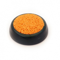 Esponjeira c/ base Plastico Verde » Esponja Laranja Ø6cm(Un)