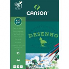 Bloco Desenho ( cavalinho ) Canson A4 120gr (24Fls)