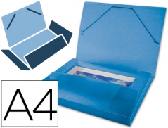 Pasta Porta Documentos L40 c/ Elastico A4 Azul (Un) #73