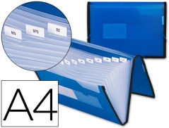 Pasta Classificadora c/Fole Azul Opaco 13 Divisorias(Un)#104