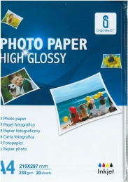 Papel Fotográfico High Glossy A4 230grs 20fls (Un)