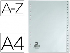 Separadores A4 A-Z Posicoes Plastico Cinza (Un)