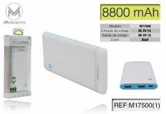 Powerbank M17500 8800mAh - Azul (Un)