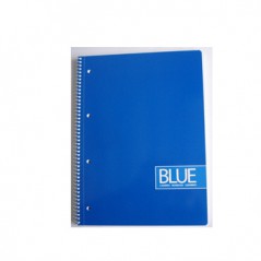 Caderno Espiral  A4 Quadriculado Capa Azul (80 Fls)