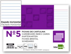 Fichas de Cartolina 160mmx220mm Pautado 180gr (Un)