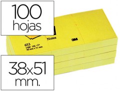Bloco Notas Adesivo Amarelo (Pack3)38mmx51mm(100fls)