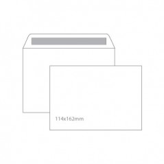 Envelope 114mmx162mm Branco Adesivo Saco (Cx500)