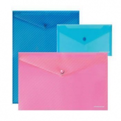 Envelope Plastico (176x250) Fecho Botao Cores Sortidas (Un)