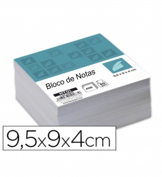 Bloco Notas 95mmx90mmx40mm Liso Branco (Un)