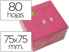 Bloco Notas Adesivo Rosa Fluor (Post-it) 76mmx76mm (80Fls)