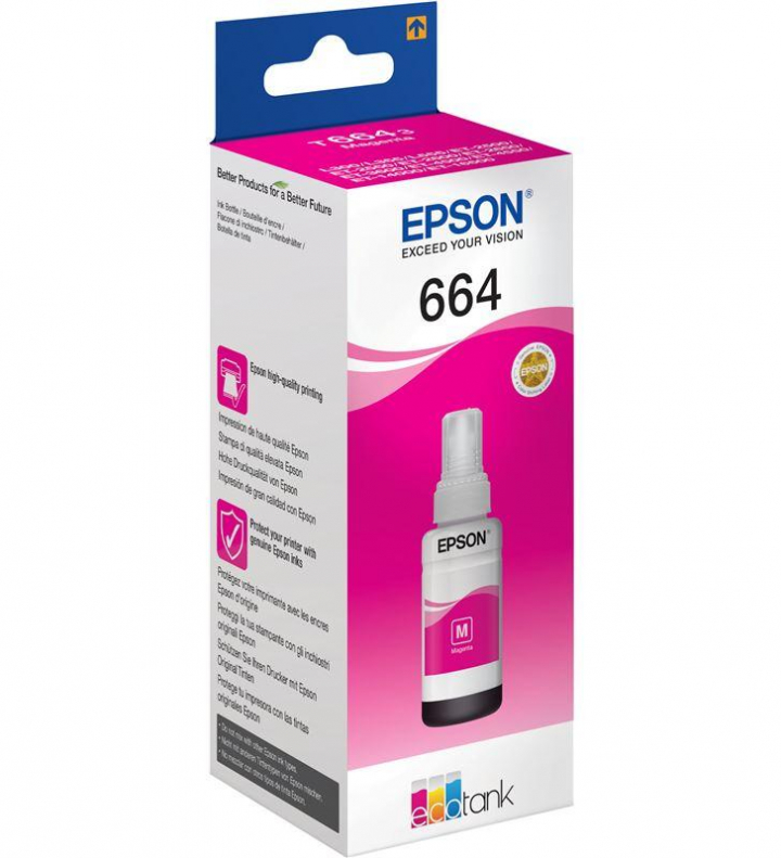 Epson C13T664340 (Nº664) Tinteiro EcoTank Magenta L555/L355/ET2500/ET3600/ET4500