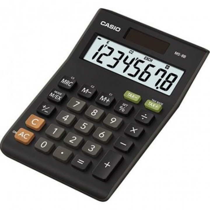 Calculadora CASIO Secretaria  MS8B 8 Digitos (Un)