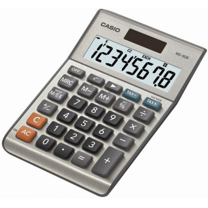 Calculadora CASIO Secretaria  MS80B 8 Digitos (Un)